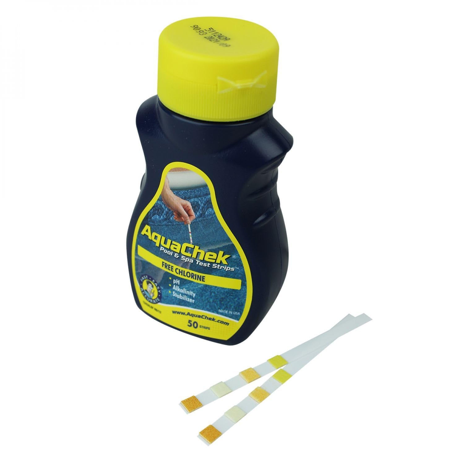 Aquachek ® Lot de 3 x 50 bandelettes d'analyse pour piscine ou spa - 4 en 1 - Jaune - Norme CE