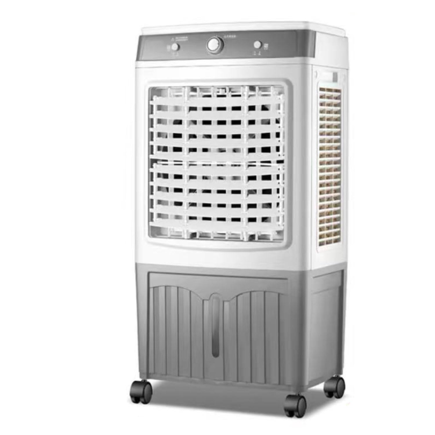 GWFBLID Evaporative Air Cooler Portable Air Conditioner with 40L Water Tank and 3 Fan Speeds 120°Oscillation Cooling Fan with Wheel Industrial Swamp Air Cooler Cooling AC Unit for Outdoor Commercial