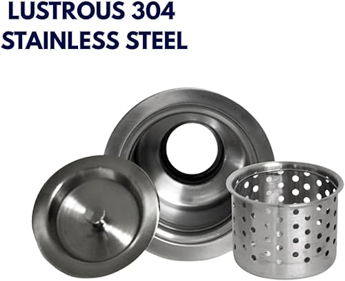 Miniatura 3 de Nantucket Sinks NS35CD - Drenaje de colador de lujo de 3.5 pulgadas, acero inoxidable