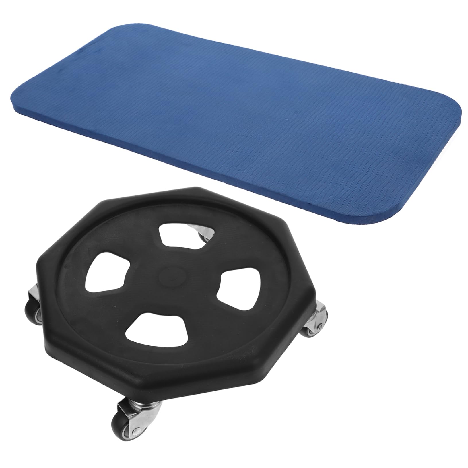 TOYANDONA Fitness Gleitscheibe mit Kniekissen Abdominal Training Disc für Bauchmuskeltraining rutschfest und Vielseitig Einsetzbar zu Hause