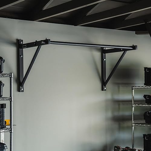 Miniatura 3 de Titan Fitness Barra de dominadas montada en la pared de 52 pulgadas de profundidad ajustable, 14 o 22 pulgadas desde la pared, clasificada 400