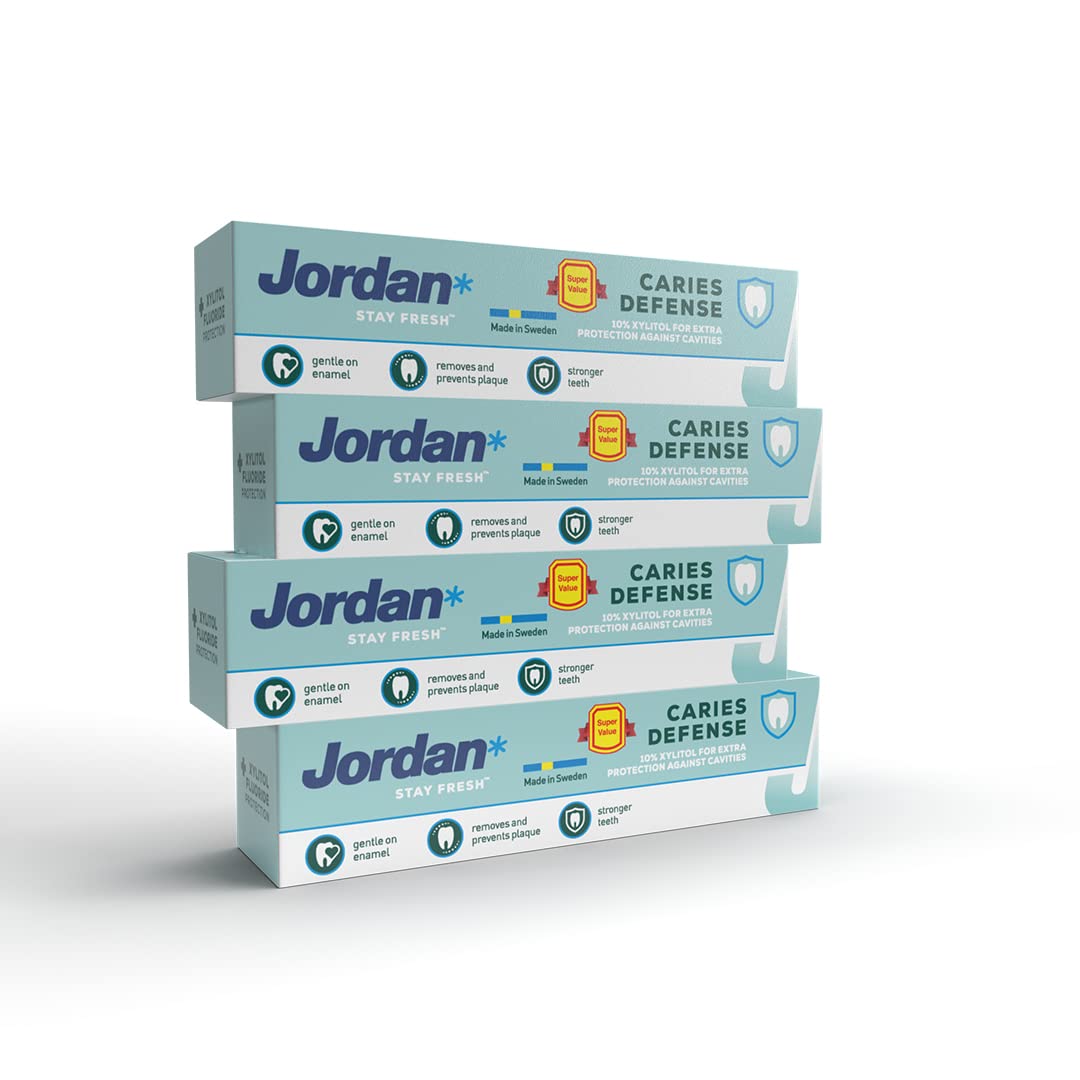 Jordan* Cavity Defense Toothpaste, 4 x 75 ml