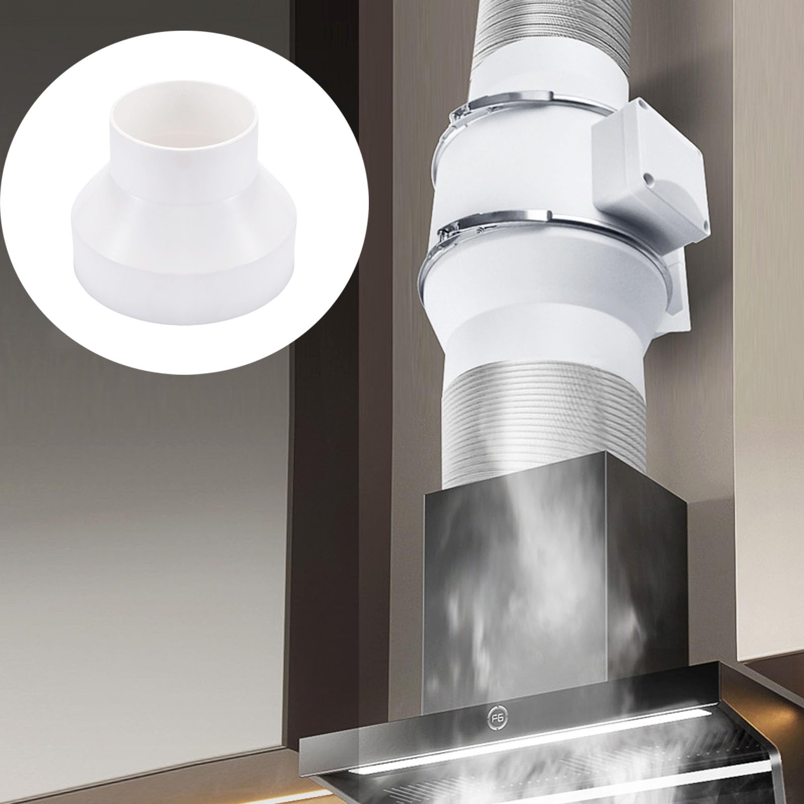Extractor Reducers Ducting Reducer with 2 Adjustable Clamping Range, Duct Pipe Reduction ...