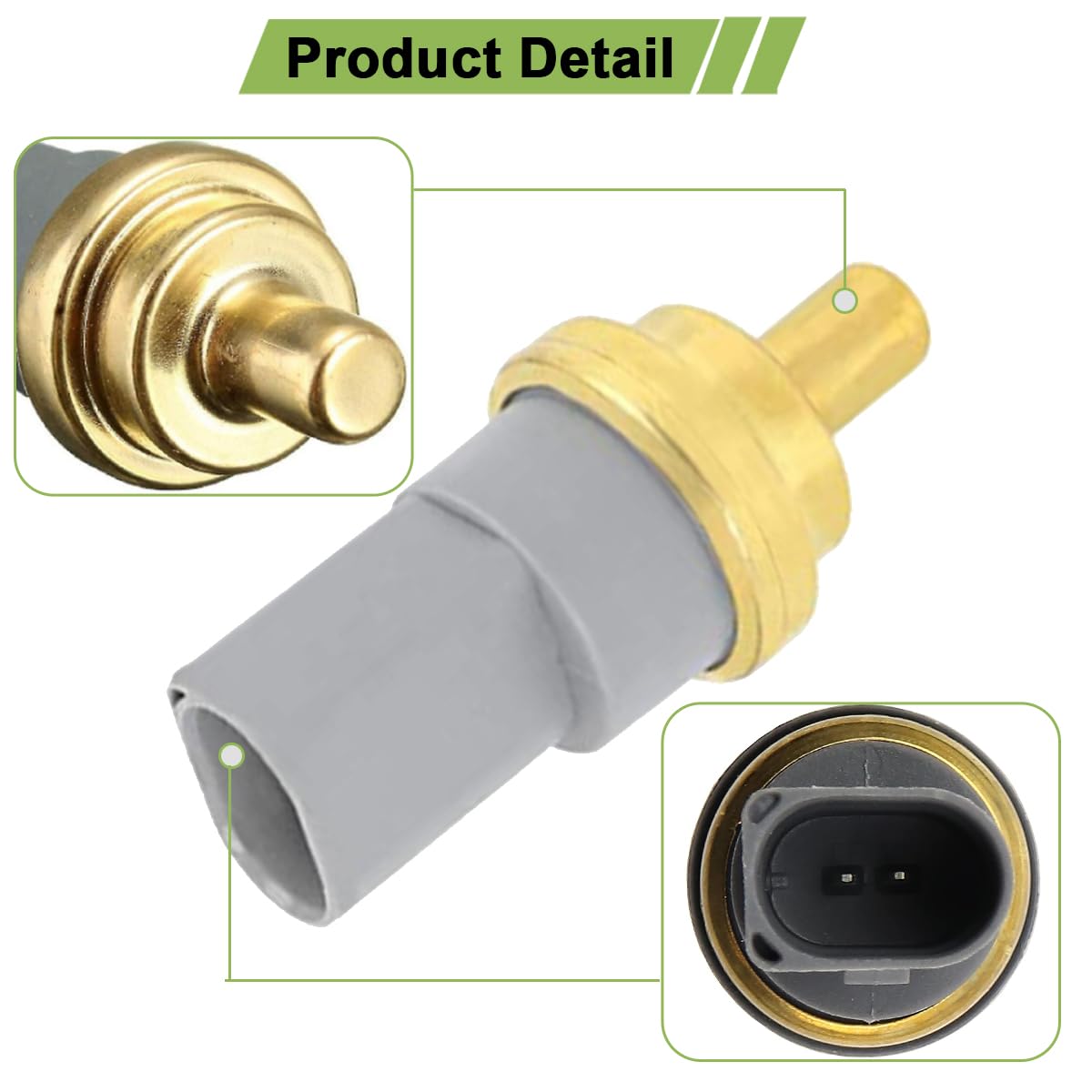 ZAMDOE 06A919501A 2-pinowy czujnik temperatury płynu chłodzącego wodę dla Skoda do siedzenia dla Audi A3 A4 A5 A6 A8 Q3 Q5 Q7 TT do VW do Golfa do Passata A919501 158-0784