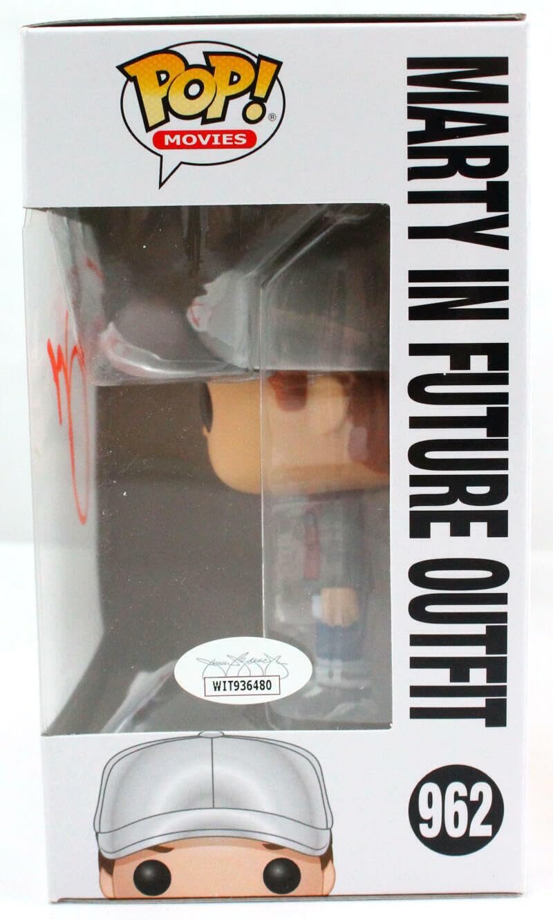 Michael J. Fox Autographed Marty in Future Outfit Funko Pop Figurine #962- JSA W