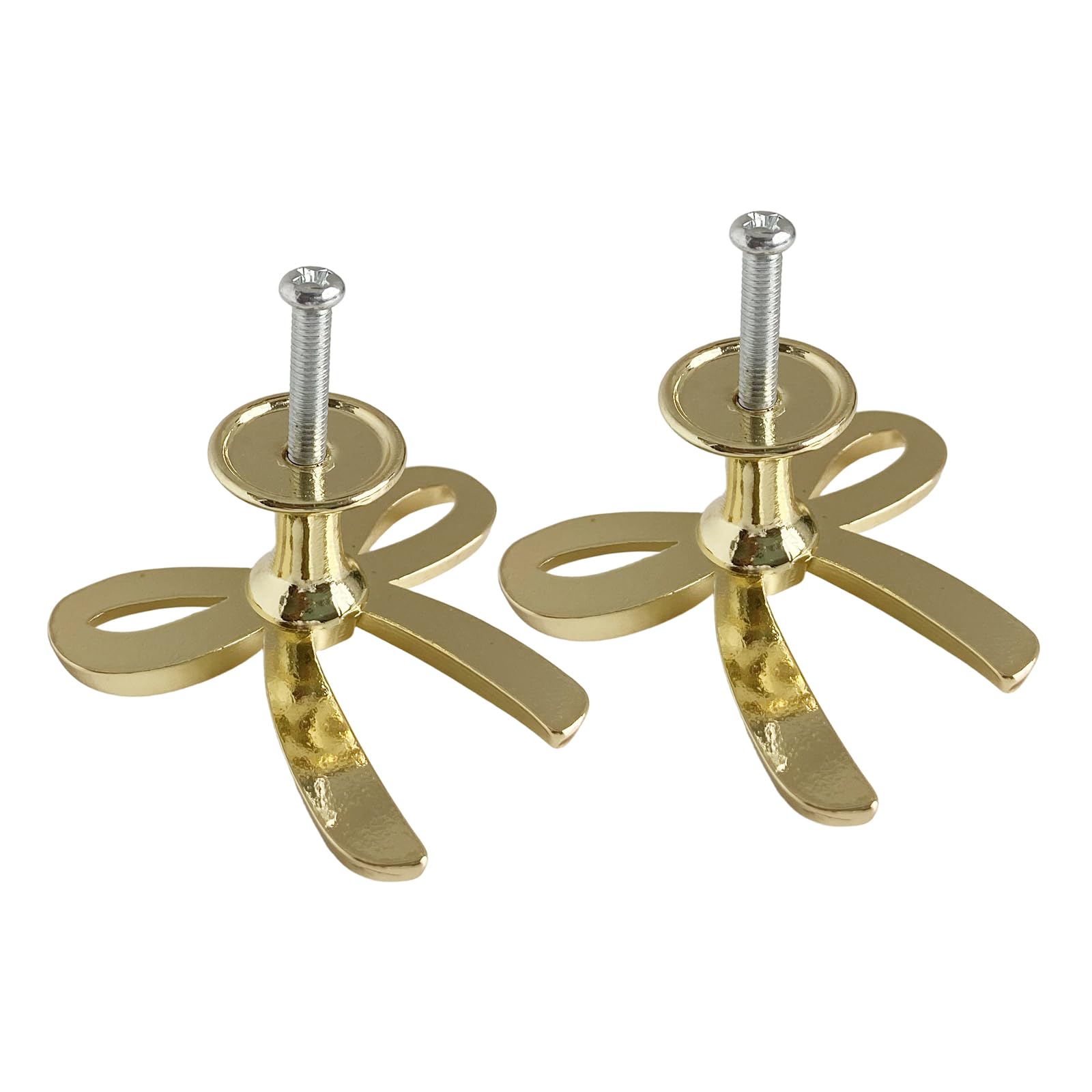 FROMCEO Modern Metal Cabinet Knob Bowknot Shape Drawer Pulls for Kitchen Wardrobe Furniture Hardware Alloy Furniture Hardware Kitchen Cabinet Pull Bow Shape Handle Dresser Knobs