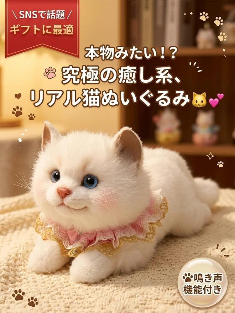 Amazon.co.jp: 猫のぬいぐるみ【95%再現のラグドール】リアルな