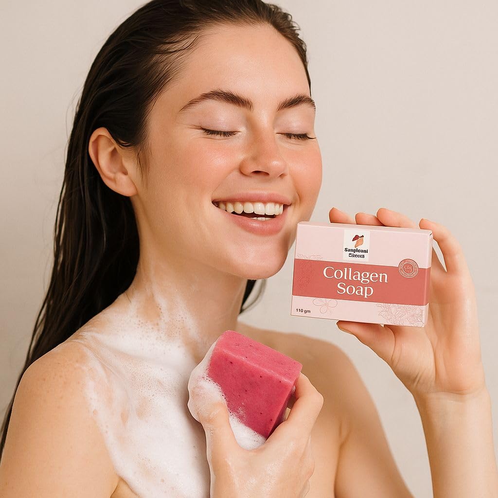 Collagen Soap Bar 110g - Face & Body Soap with Plant-Based Ingredients - Daily-Cleansing Bar for Men & Women with Refreshing-Scent - Image 2