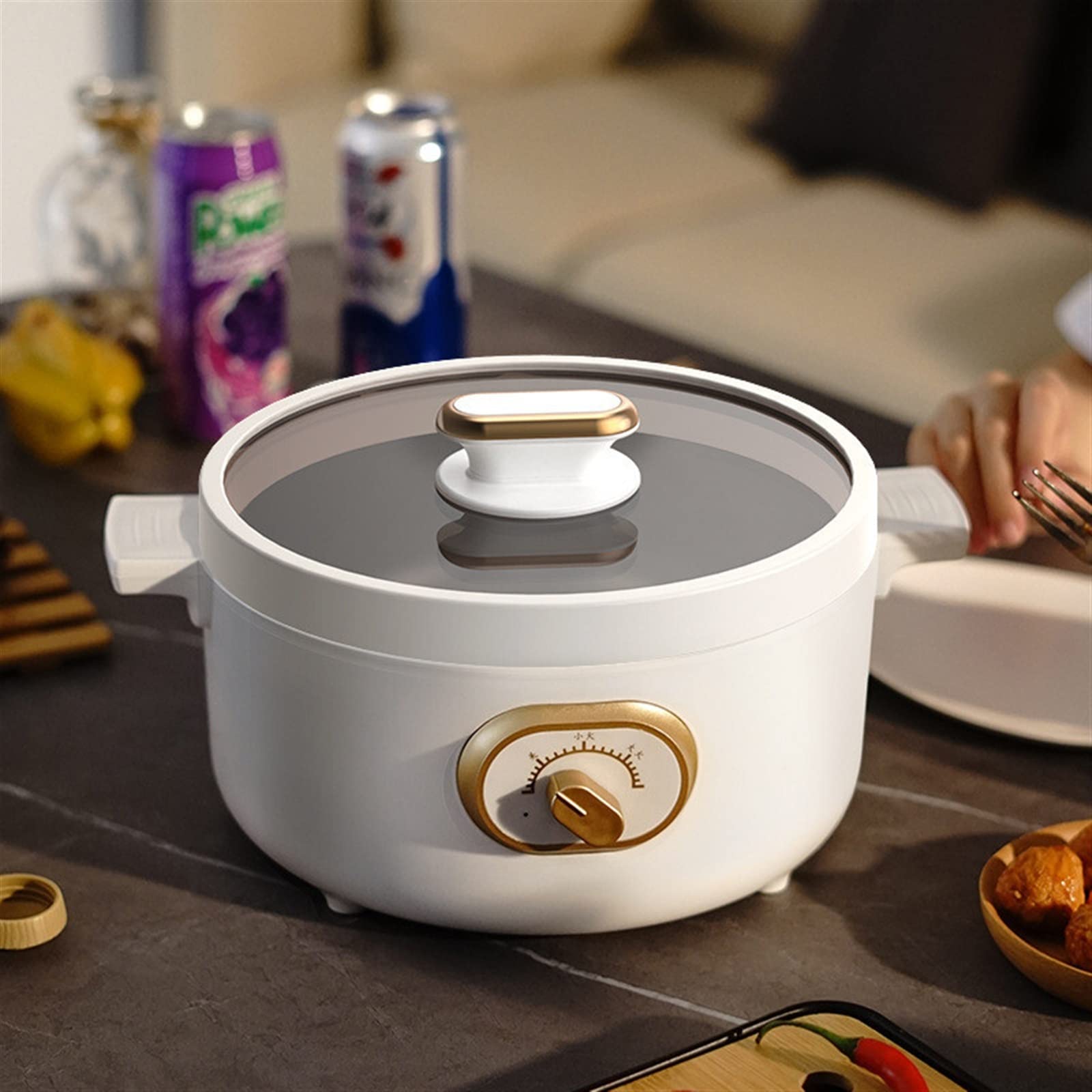 Olla Grande para Sopa, Estufa eléctrica, Tipo de Mesa, Olla Caliente multifunción, Olla de Cocina portátil, Horno de Calentamiento rápido, Placa de Hierro para Asar, Olla para Barb