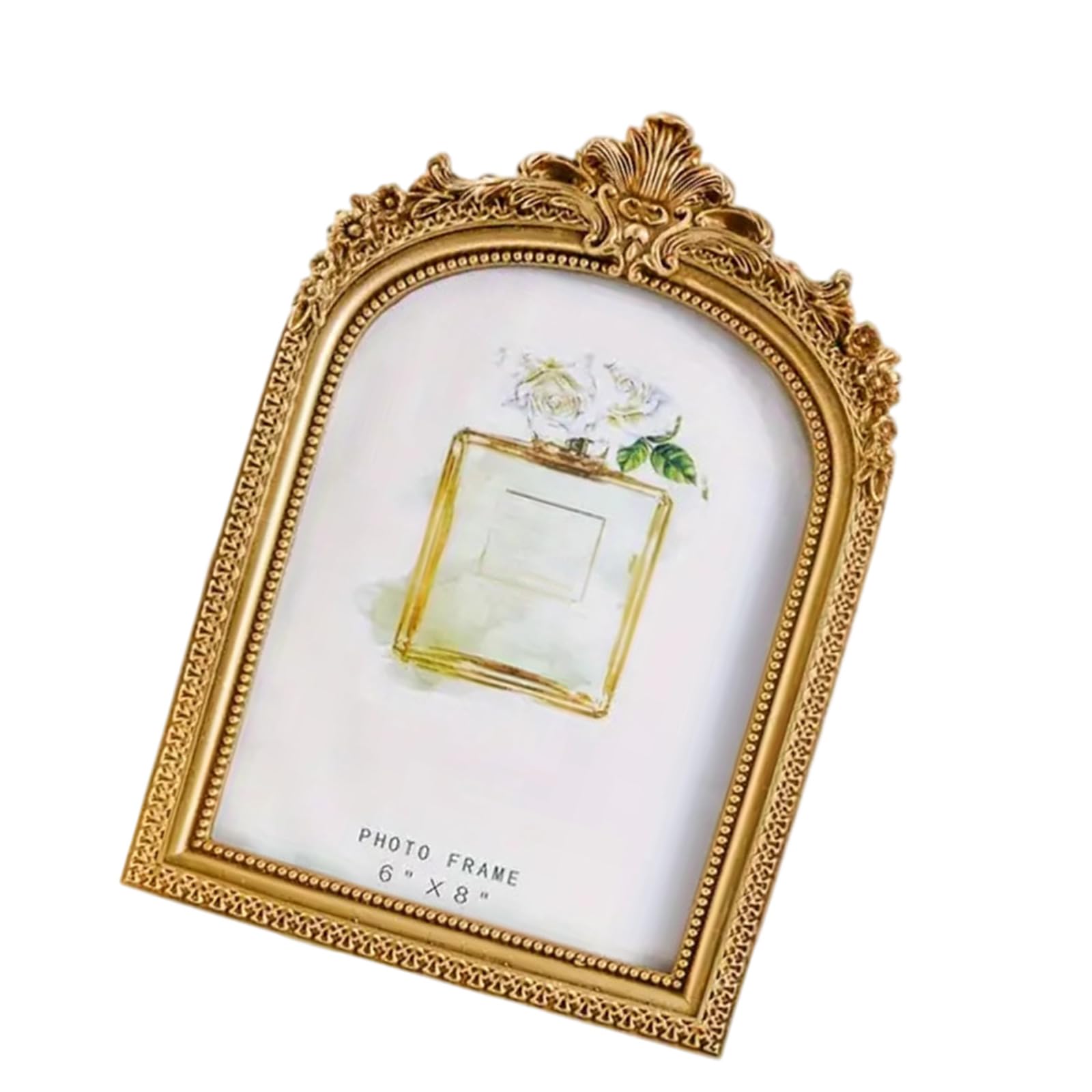 our fave Handcrafted Arched Shape Resins Pictures Frame with Detailed Carvings for Timelessly Home Decoration Ornate Floral Frame