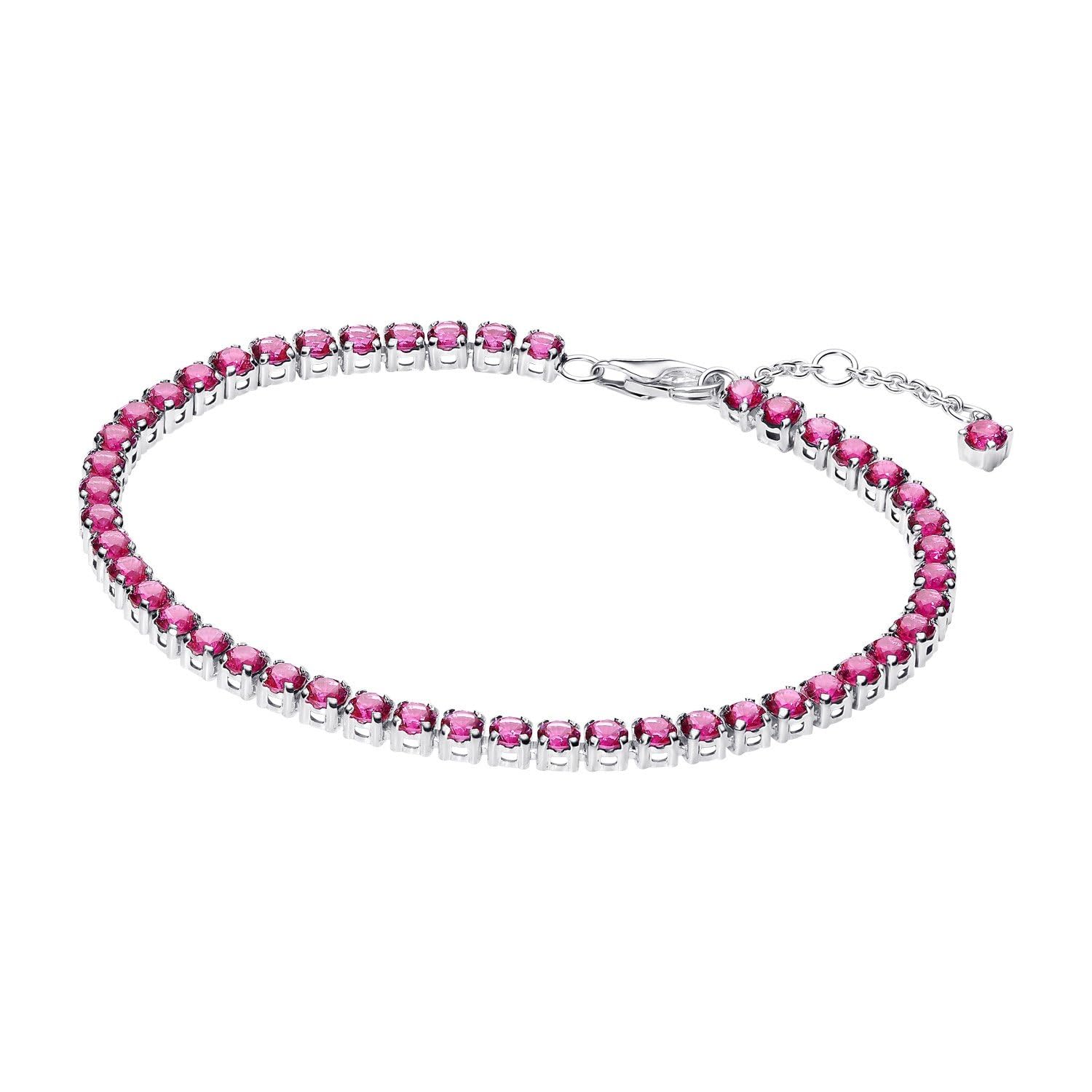 PANDORA Bracciale tennis da donna rosa argento 591469C04