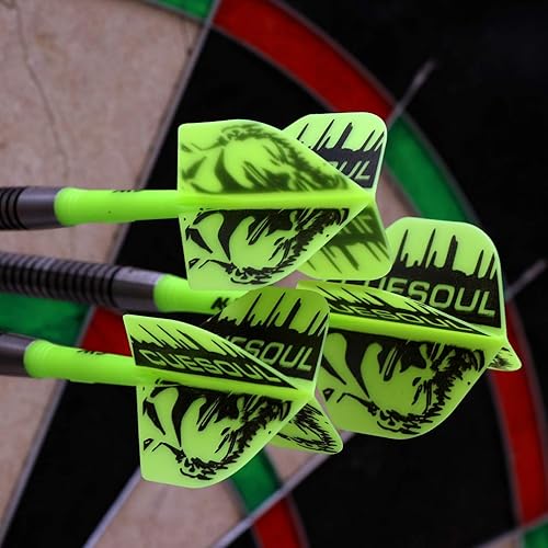 Miniatura 31 de CUESOUL 6 piezas de eje de dardos integrado ROST y vuelos Longitud de la caña: 1.102 in