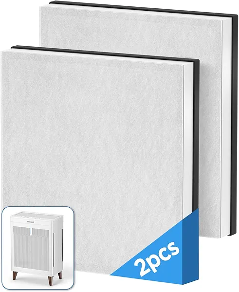 2 Pack Replacement Filters Compatible with MOOKA HKB320F Air Purifier,Genuine Washable Pre-Filter with Activated Carbon