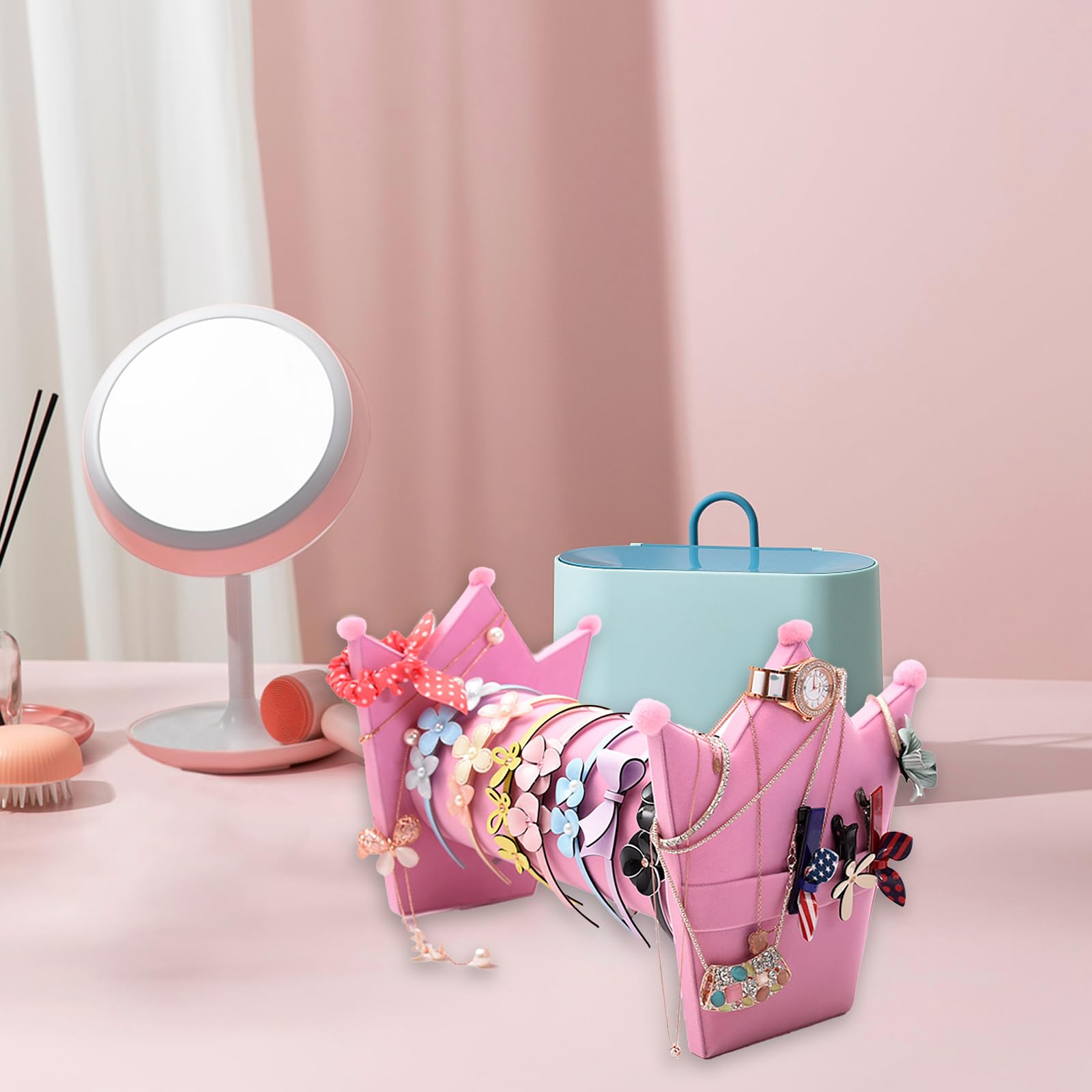 Cinta para el pelo de lino con estilo transparente y resistente, accesorio para el hogar para la decoración del tocador