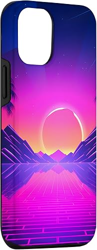 Miniatura 3 de iPhone 13 Retrowave Mountains And Sun 80s Vaporwave Synthwave Case