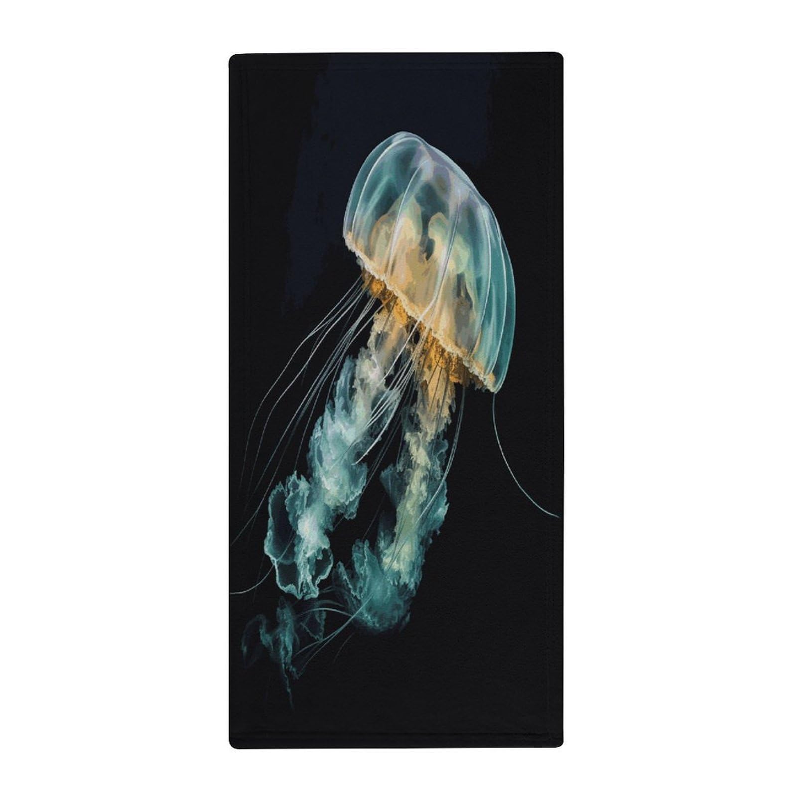 Fekiloot Style Jellyfish2 Towels For Bathroom, Bath Towels 13.8 X 28.7 Inch, Hand Towel Multipurpose Use As Bath Fitness, Bathroom, Shower, Sports, Yoga Towel