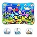 Alfombra Inflable del Agua para Bebés,Alfombra Bebe,Centro de Actividades Divertidas para La Estimulación del Crecimiento de Su Bebé,Manta Agua Bebé de Juego de Esterilla de Agua PVC
