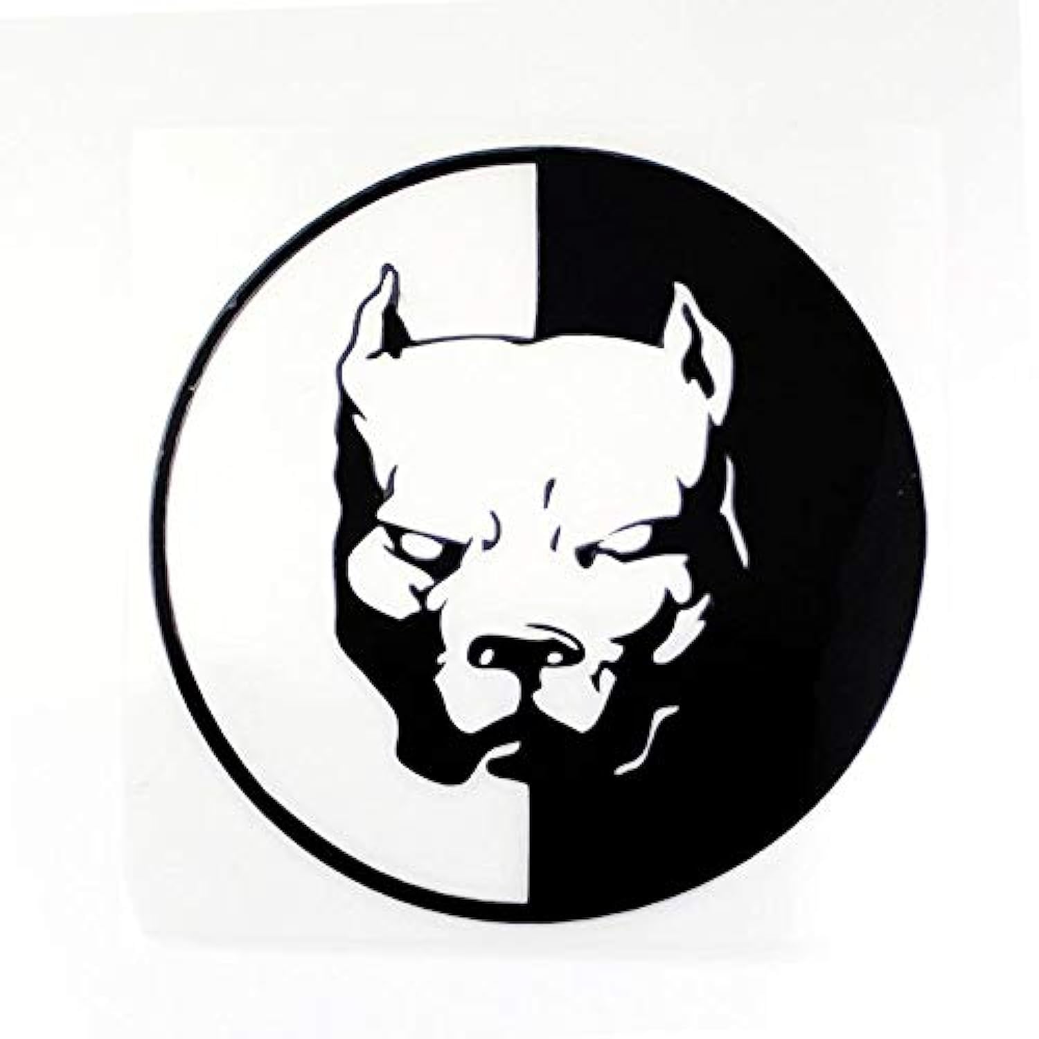 PITBULL Car Stickers 12-12CM Black White Motorcycle Car Styling Decals 3D Funny Car Stickers