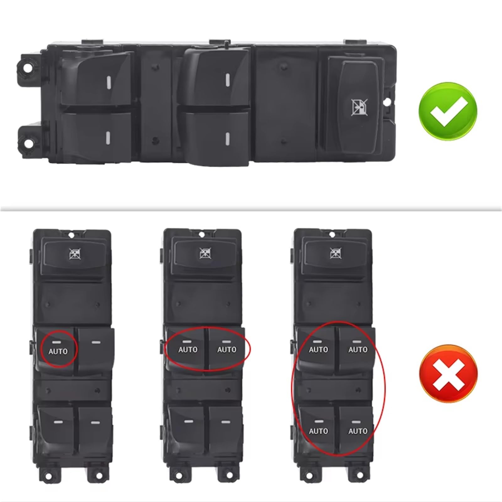 Fensterheber Schalter Für Hyundai Für I30 2012-2016 Fenster Schalter Ersetzen RHD LHD 3570A6560 93570-A6560 Single Control Auto Fensterheber Schalter(2pcs Single Switch)