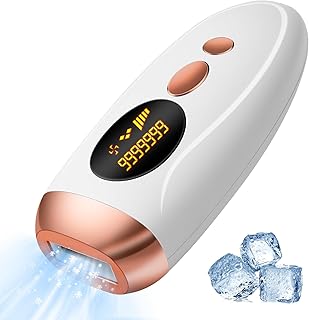 Depiladora IPL Laser con Función de Enfriamiento, 999,999 Flashes, 5 Niveles de Energía, Depilación Permanente para Hombres y Mujeres, Depiladora Luz Pulsada Para Piernas, Bikini, Axilas, Cara