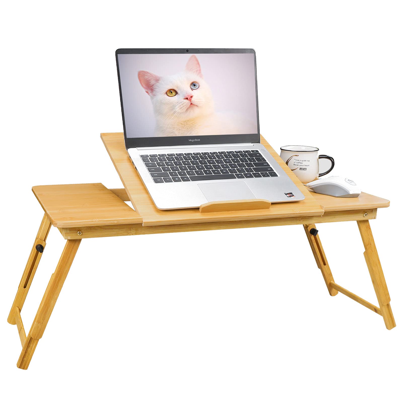 Buy Laptop Desk with Folding Legs for Bed and Sofa ,as Breakfast Serving Tray /Multi Function