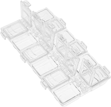 Ipetboom Clear Acrylic 12 Compartments Nail Art Box, Rhinestones Beads Storage Organizer Case for Nail Diamond, Portable Small Jewelry Accessories Container, 5.12X2.95X0.59In