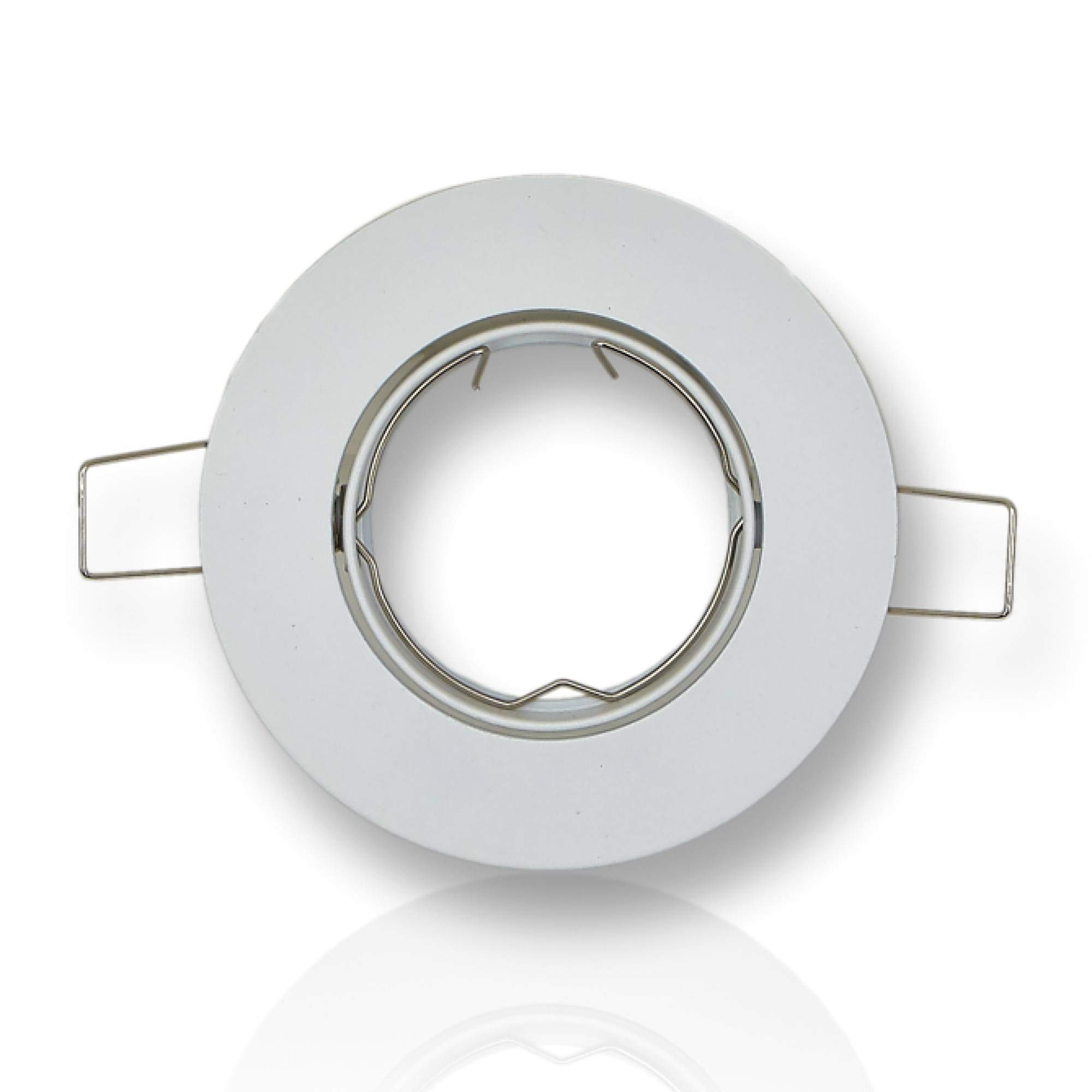 10x LED Einbaustrahler Set weiß rund 6,5 Watt neutralweiß 230V flach, schwenkbar und - Einbauleuchte 75-80mm Bohrloch - Einbau-Spot Decken-Strahler Deckeneinbaustrahler