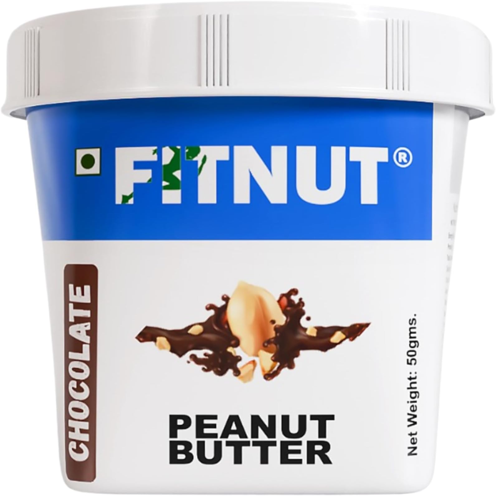 Chocolate Creamy Peanut Butter Shots Premium Peanut Butter with Cocoa Powder - 100% Natural, High Protein, Zero Sugar, No Preservatives - Healthy Breakfast Spread - 50gx6-300g