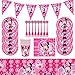 42 Pezzi Minnie Party Kit Compleanno, Set di Articoli per Feste Minnie per Bambini Ragazze Festa di Compleanno Baby Shower Serve 8 Ospiti