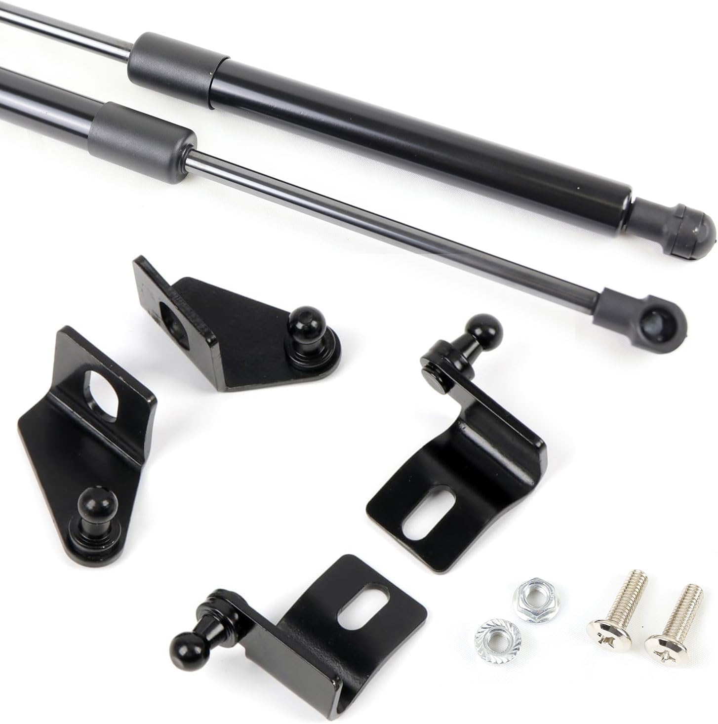 Hood Lift Supports Dampers Compatible with Toyota Prado 2024 Front Hood Bonnet Shock Absorber Engine Lift Supports Gas Struts Spring Prop Rod Arm,Stainless Steel No Need Drill