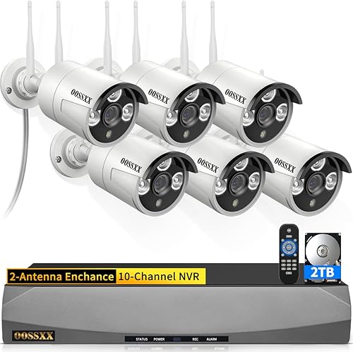 Miniatura 12 de Antenas Duales para Wi-Fi Mejorado con IA de Detección Humana 2K 3.0MP Sistema de Cámara de Seguridad Inalámbrica, Kits de DVR de Vigilancia con