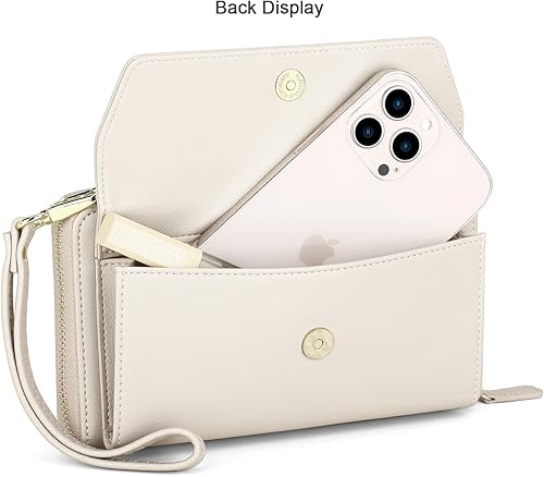 Miniatura 6 de nuoku Carteras para mujeres con ranuras para tarjetas de crédito con bloqueo RFID de gran capacidad