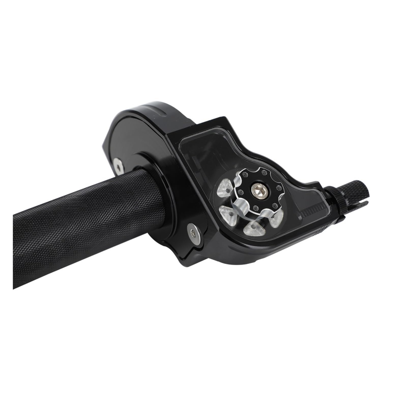 Motorrad Handgriffe Griff Bar Für Universal Motorradteile Für 7/8'' 22mm CNC-Motorrad-Beschleunigerlenker. Motorrad-Lenkergriffe(Red)