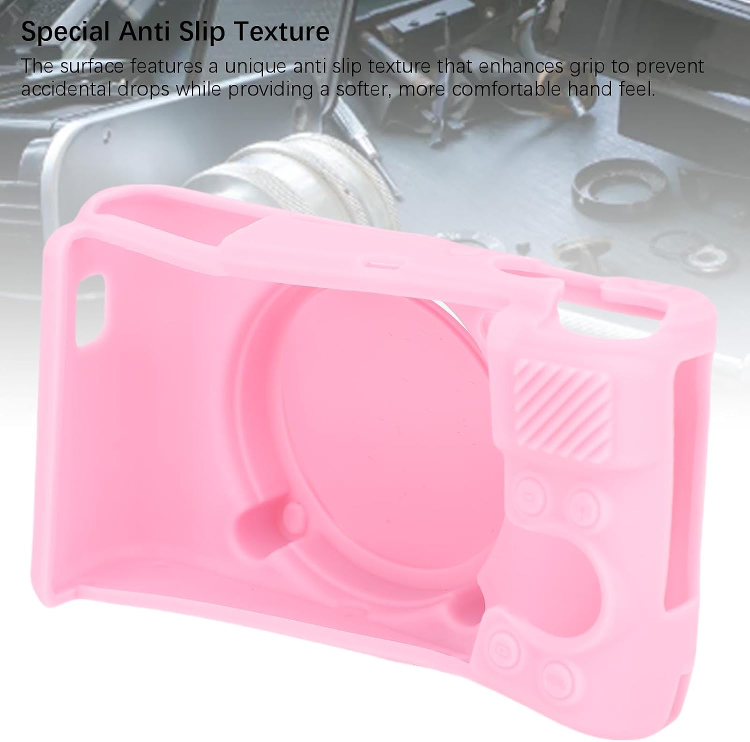 Silicone Camera Case, Scratch and Dust Proof Protective Cover with Anti Slip Texture and Easy Access Ports, for SX740 SX730 Digital Camera (Roseate)