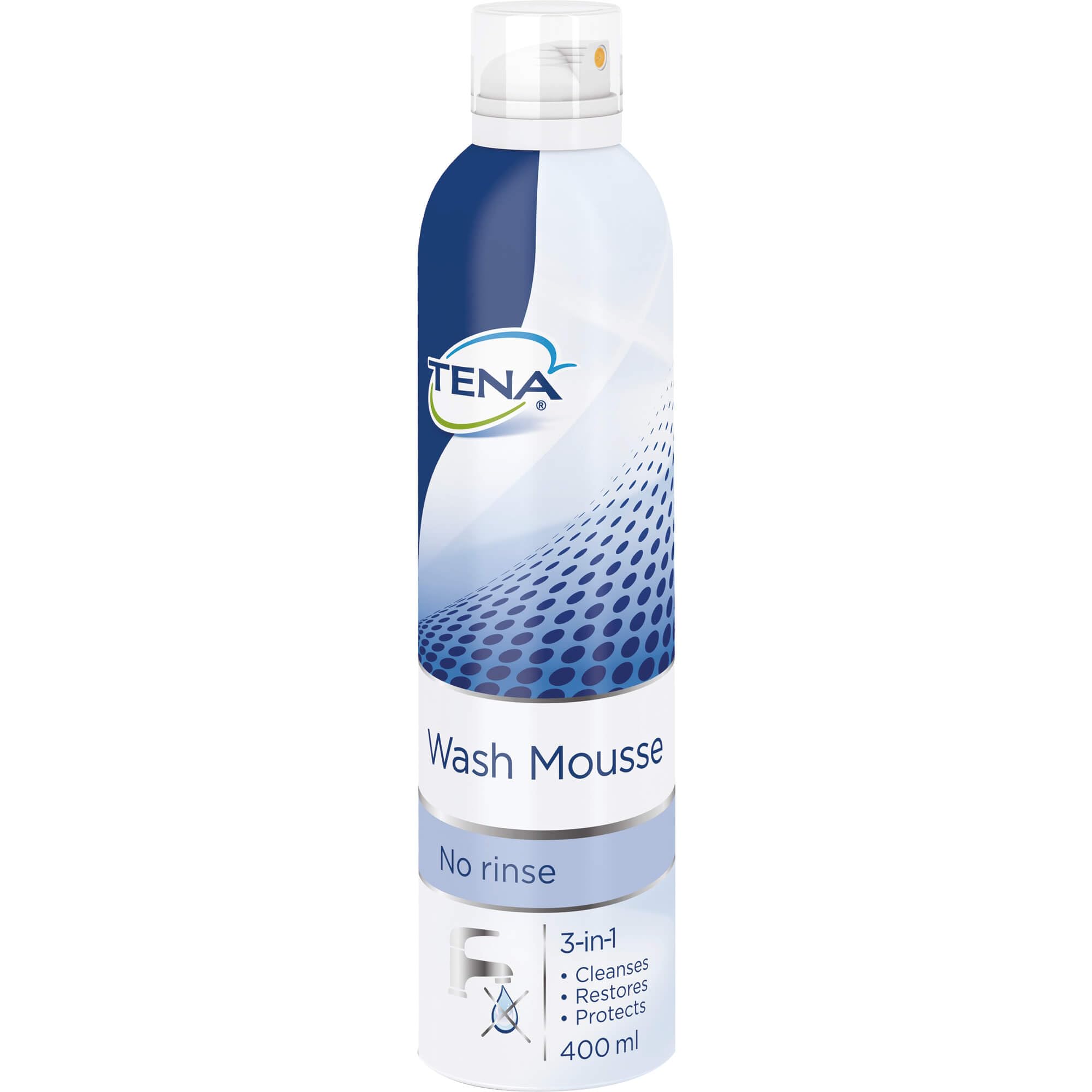 Schiuma di lavaggio per la detersione e l'idratazione di pelli delicate - TENA Wash Mousse