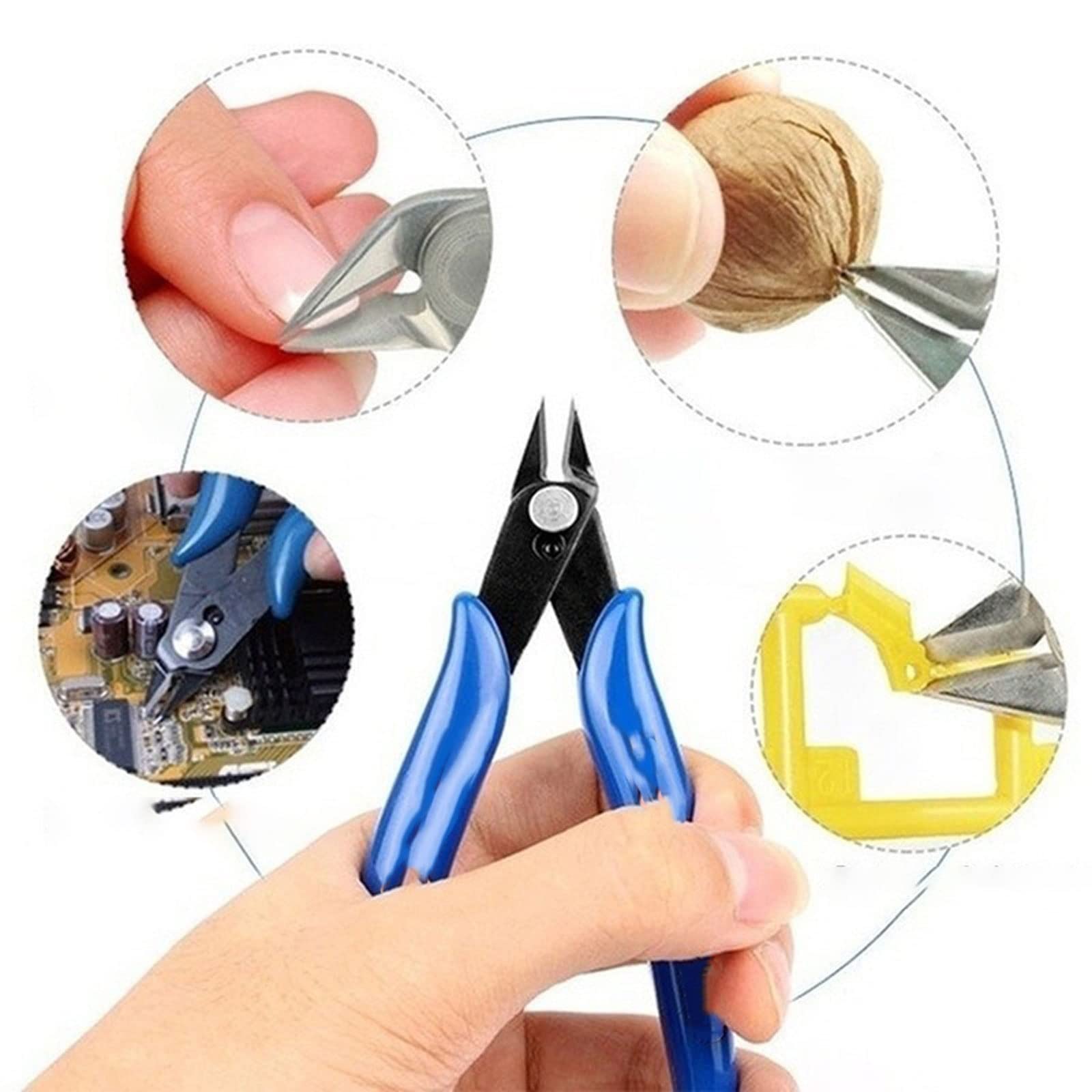 JINGYAN Alicates universales Alicates diagonales de acero carbono alicates alambre eléctrico cortadores cable corte Snips altura nipper