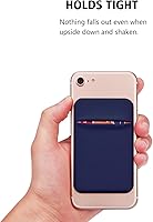 Vista 4 de Funda autoadhesiva para teléfono celular, tarjetero adhesivo con tarjetero adhesivo para tarjeta de crédito, cajero automático para iPhone