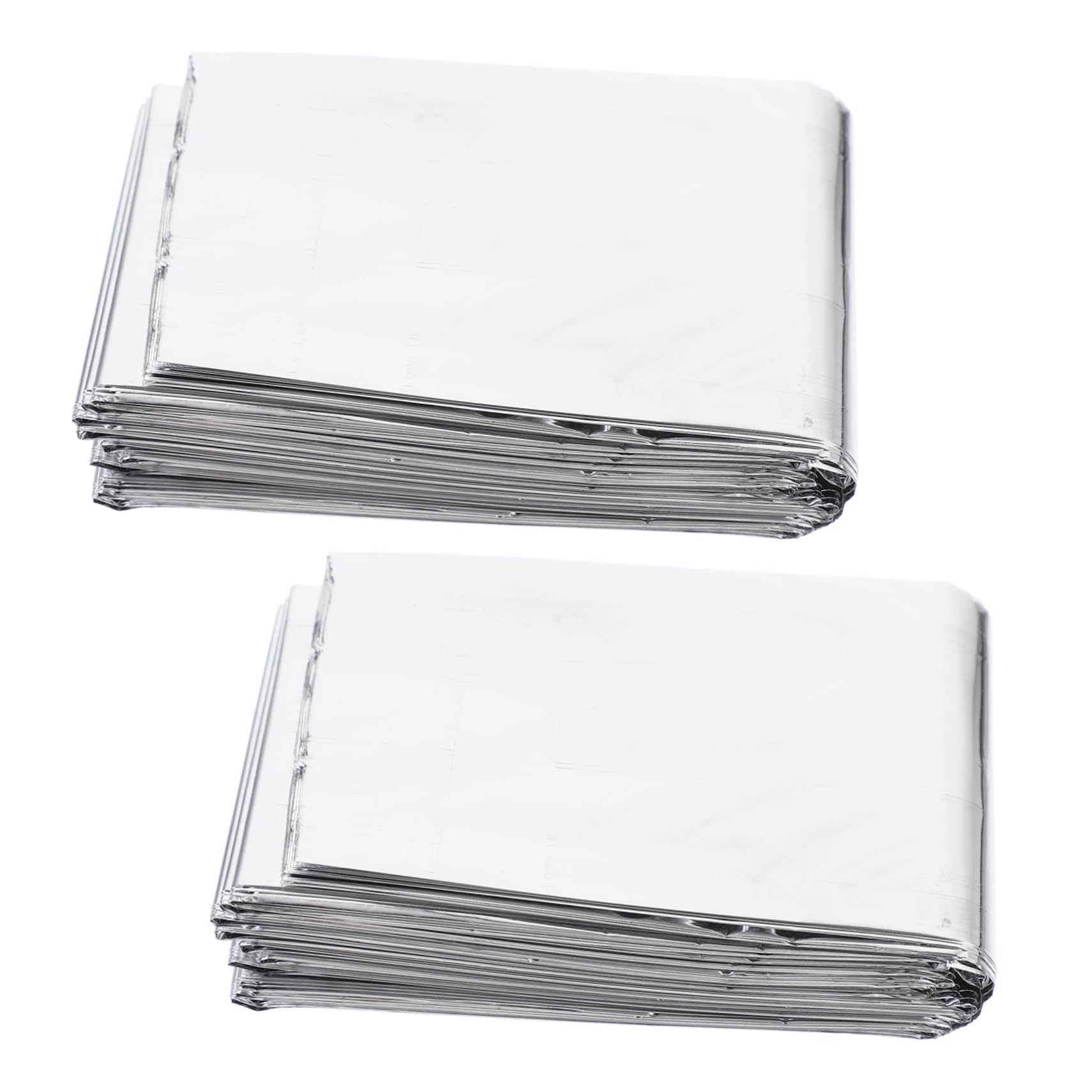 SUPVOX 2Pcs Heat Reflective Emergency Blanket Thermal Film for Outdoor Aid Camping and Natural Disaster Supplies
