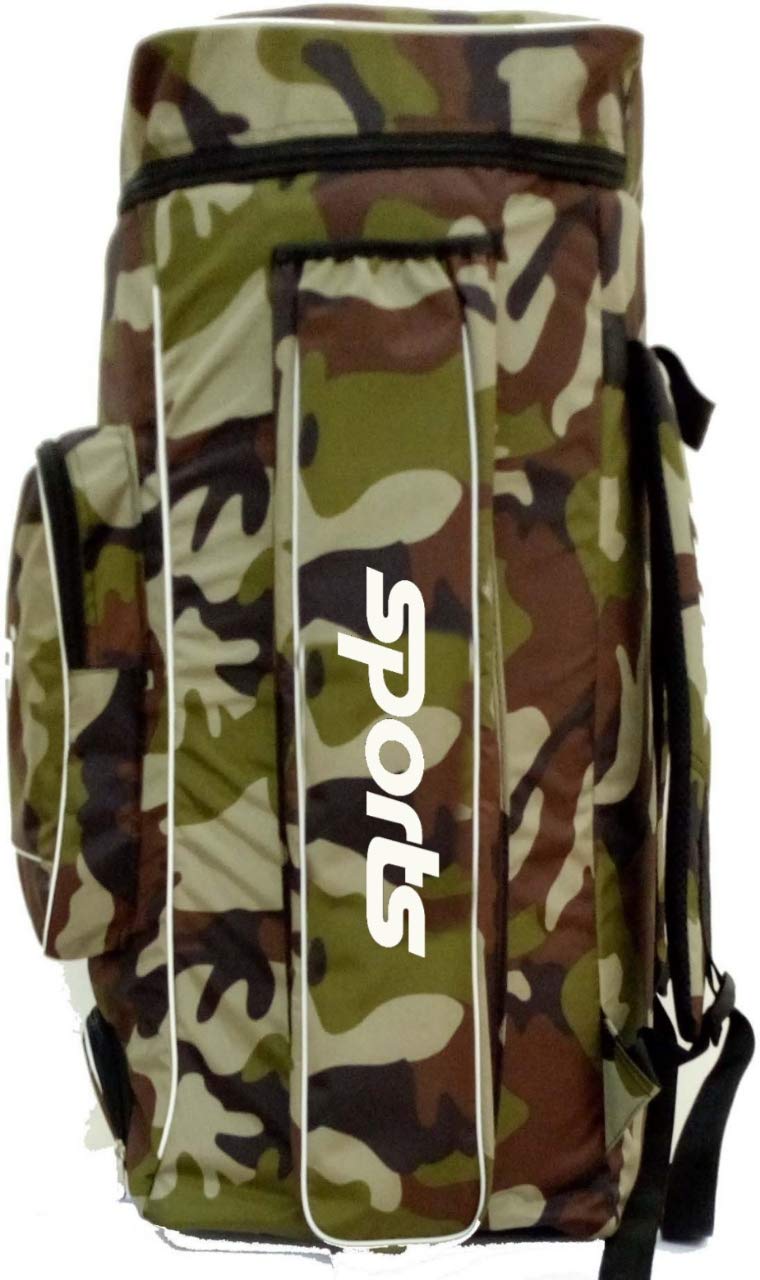 Star House Nylon Backpack Cricket Kit Bag (XL, Green , Army Print )