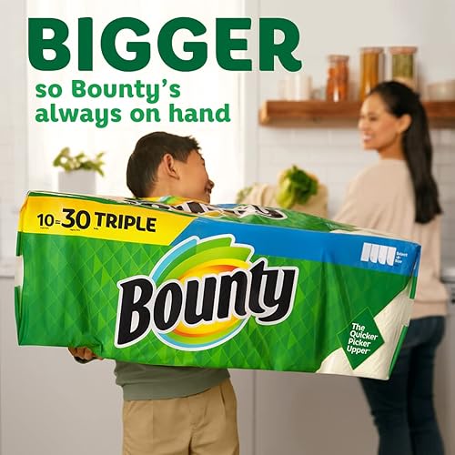 Miniatura 60 de Bounty Select-A-Size - Toallas de papel, blanco, 8 rollos dobles Plus = 20 rollos regulares