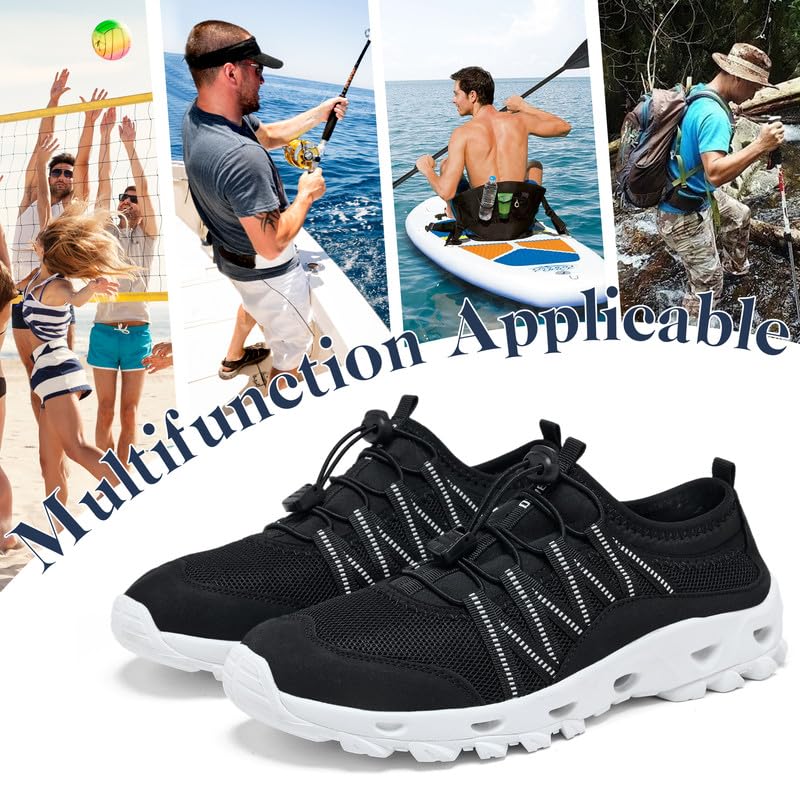 Image of SOBASO Water Shoes Quick Dry Lightweight Swim Shoes for Men Ideal Hiking Water Shoes Fishing Shoes River Shoes Beach Shoes Men Durable Comfortable Design
