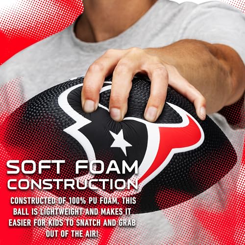 Image of Franklin Sports NFL Football - Kids Foam Football - Soft Junior Size 8.5 inch Ball with 3D Logos - Perfect for Gameday + Tailgates