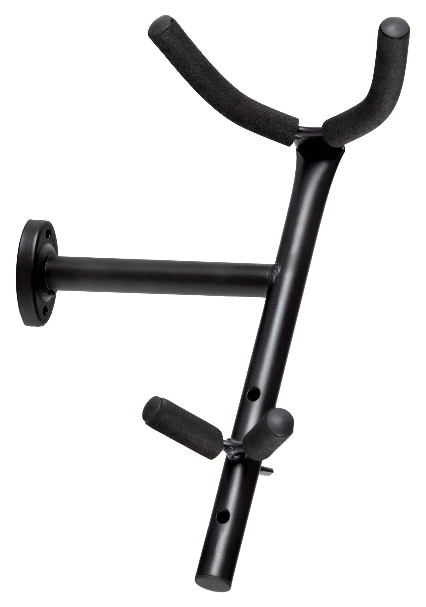 Classic Cantabile AS-21 Soporte de Pared para Saxofón - Para Saxofones Alto y Tenor - Para Montaje en Pared - Negro