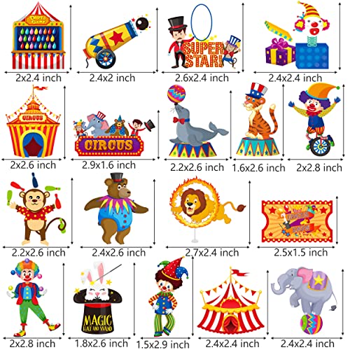 Circus Cupcake Toppers 36Pcs Circus Carnival Party Decoration Circus Carnival Cake Cupcake Picks For Circus Theme Birthday Party Baby Shower Supplies #TOP2