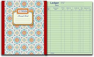 TRISON Ledger Accounts Book 110 Pages | Small Size | Copy Size (16x20 cm) | Hardbound | Quire 1