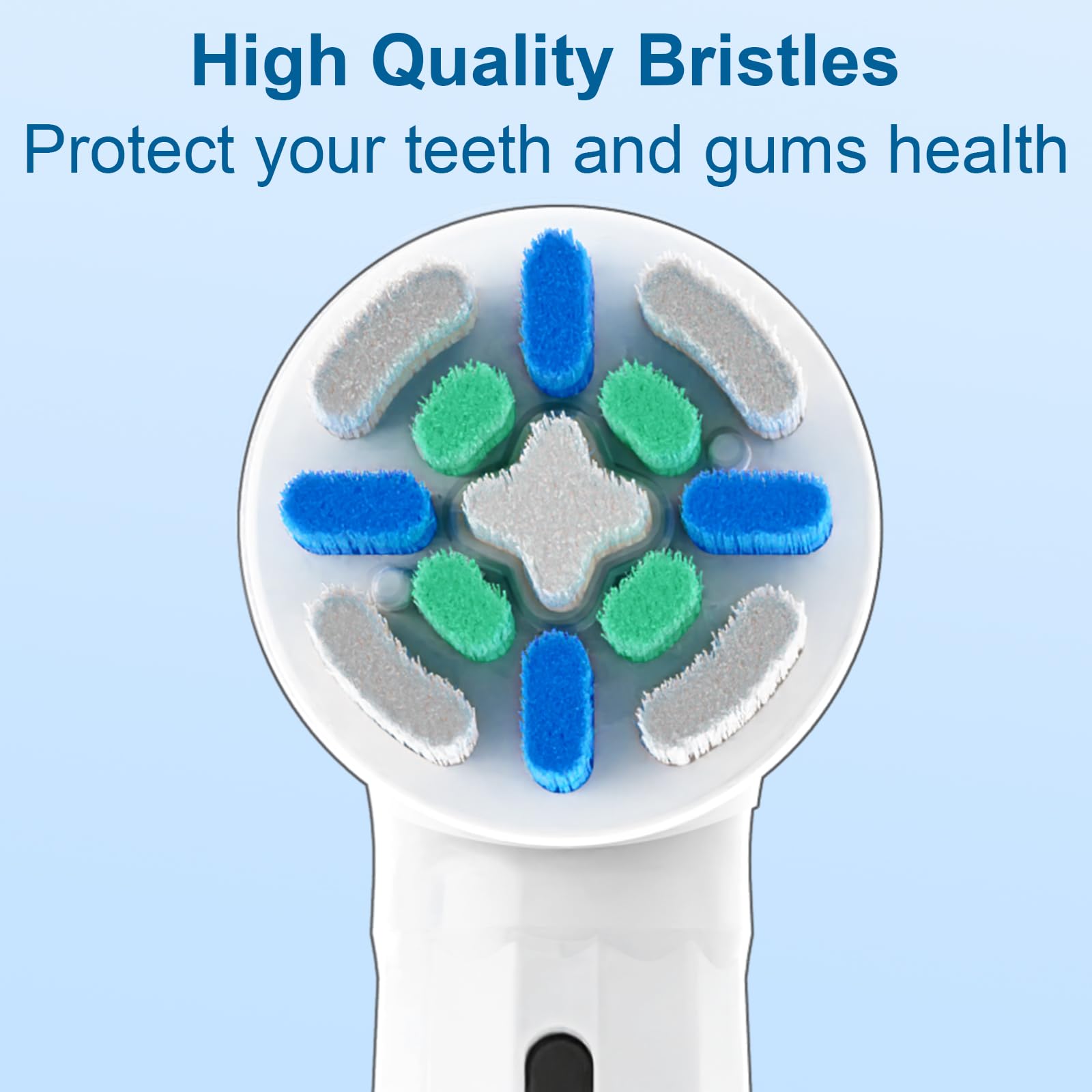 Replacement Head Compatible with Oral B IO 2/3/4/5/6/7/8/9/10 Series Electric Toothbrush, Brush Heads Compatible with Oral B IO for Cleaning Teeth (8 Black/White) — view 5