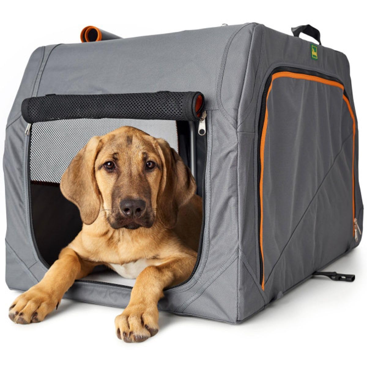 HUNTER Box transportino per Cani con Telaio in Alluminio 61x45,5x43 cmgrigio Antracite/Arancione