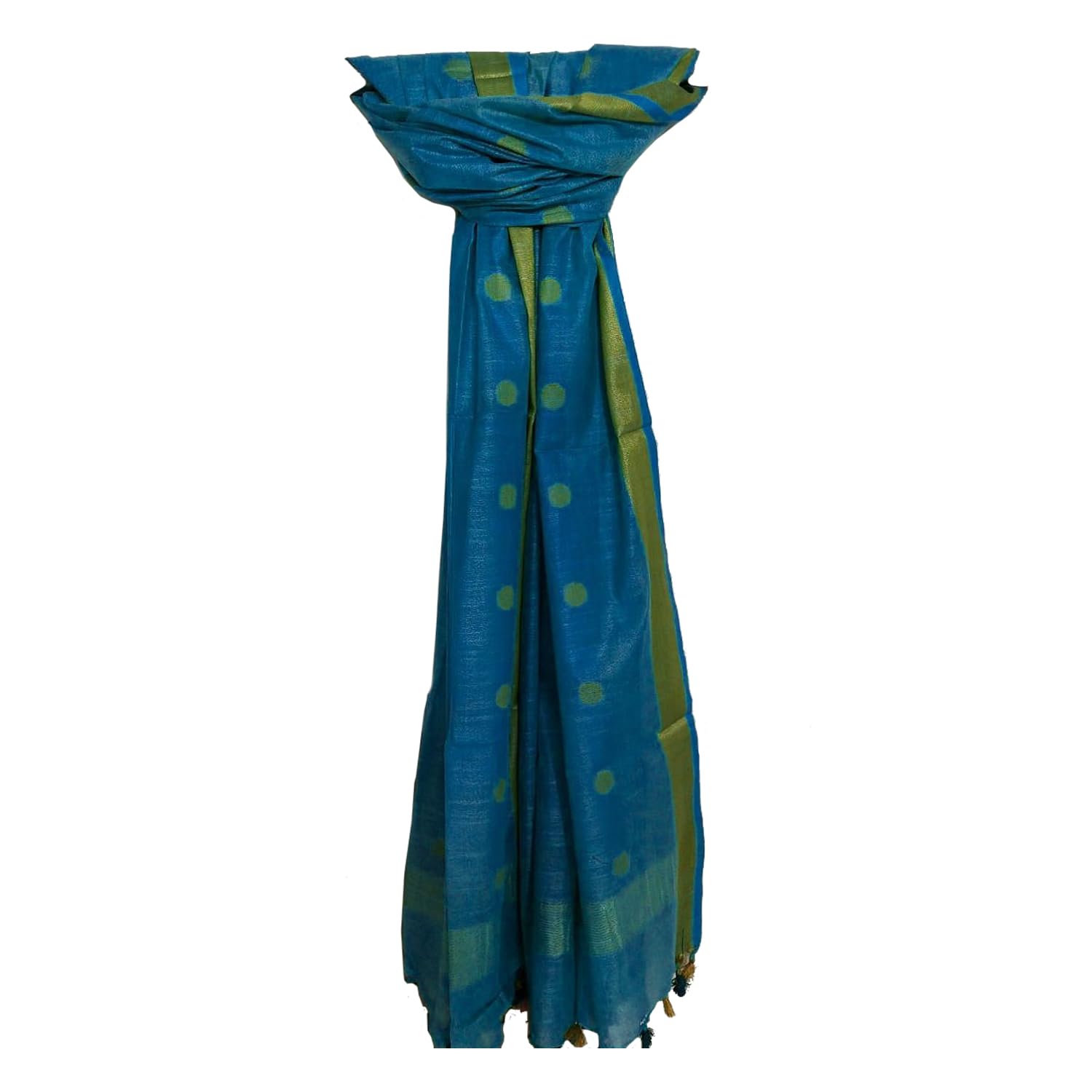 omensilks Handloom Linen Cotton Blend Weaving Boota Bhagalpuri Dupatta for Women-picture-46