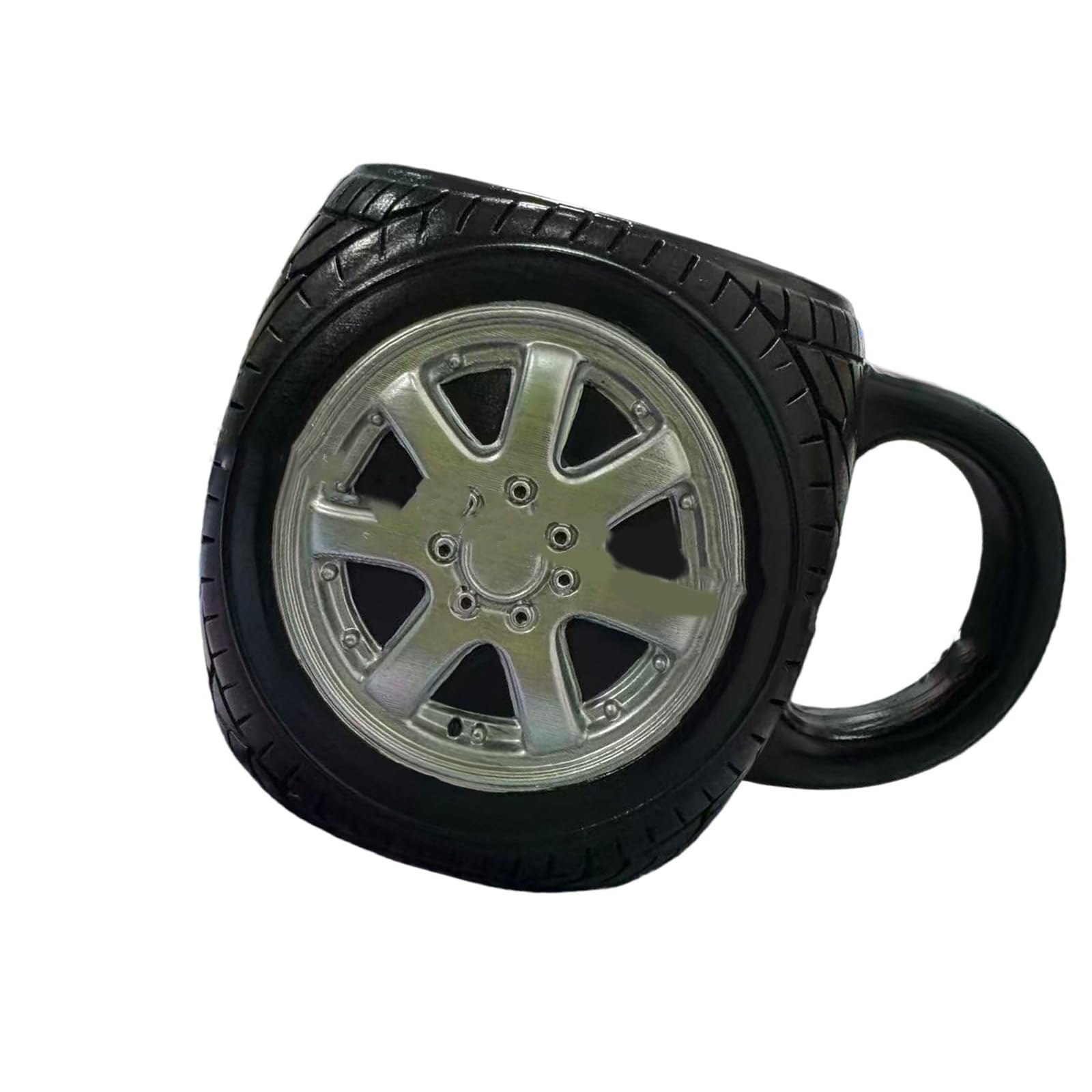 LUCKGONI Tire Themed Insulated Travel Mug With Comfortable Grip Coffee Drinking Cup For Men Drinkware for Hot Beverages