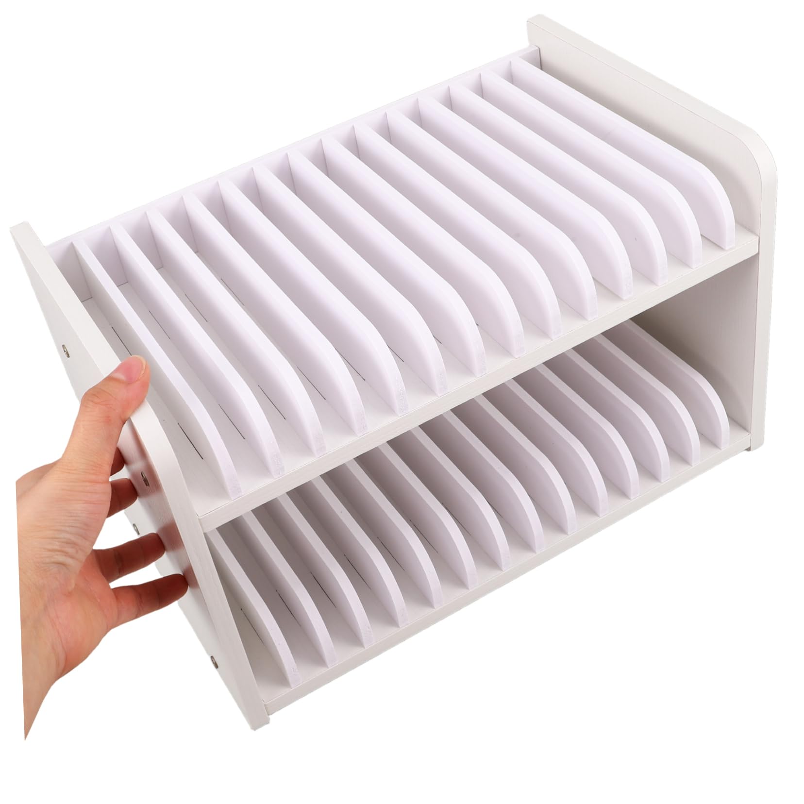 Organizer Da Scrivania Per Cellulari Supporto Cellulare Due Strati Scaffale Multi Scomparti Per Ufficio e Aula Porta Cellulare Pratico e Funzionale